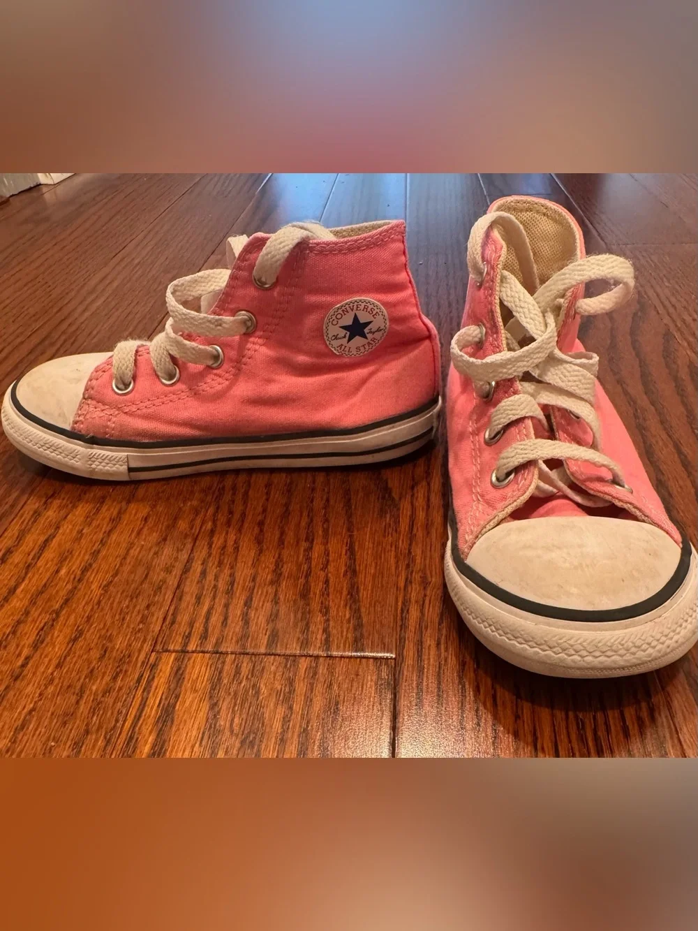 Converse Kids Coral Pink High-Top Sneakers